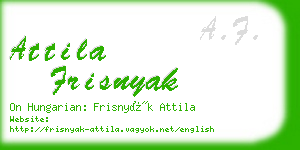 attila frisnyak business card